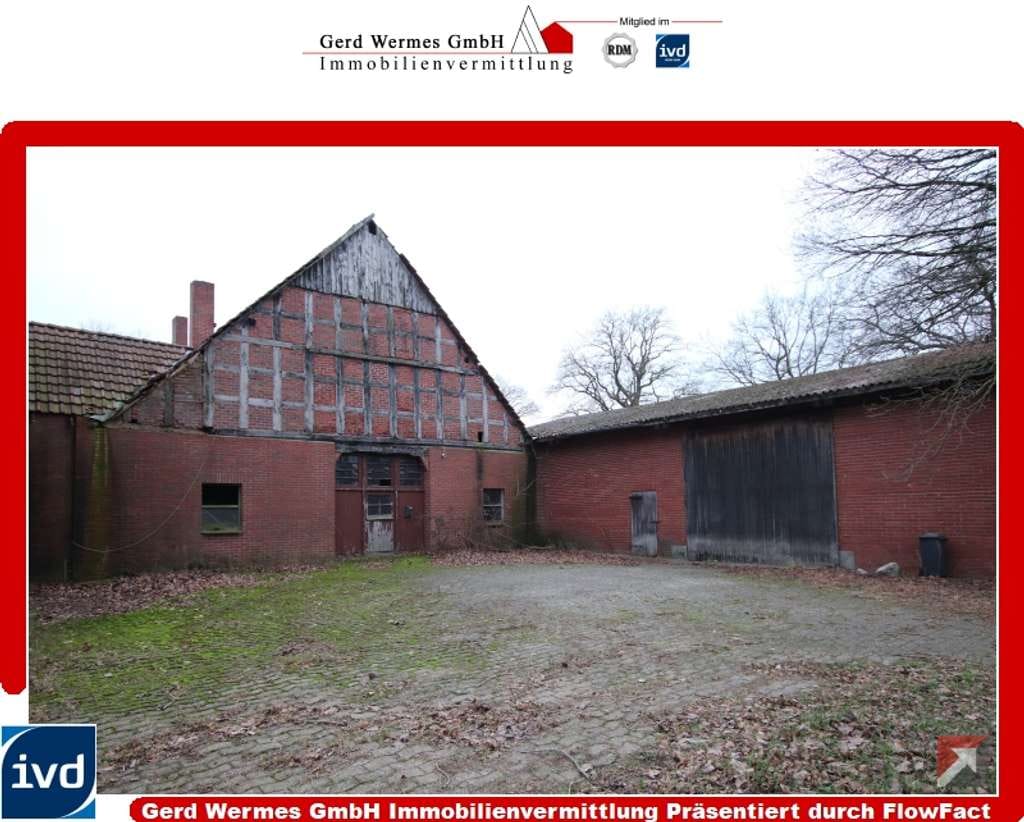 Immobilie in Rahden - Großzügiger Resthof mit Ackerflächen und Grünflächen zu verkaufen - Bild 0