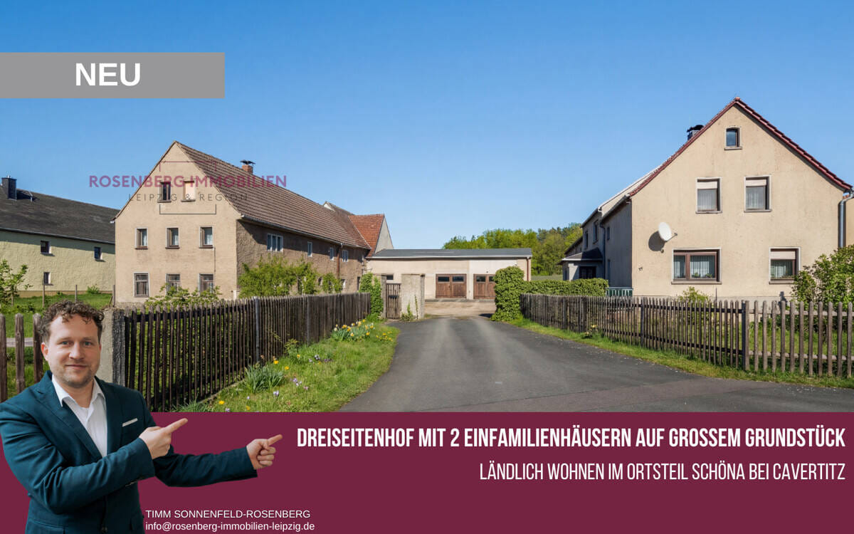 Immobilie in Cavertitz - Zwei Häuser auf großzügigem Grundstück mit viel Potenzial in ländlicher Lage - Ideal für Familien! - Bild 0