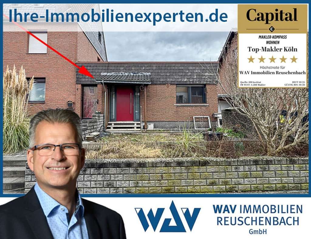 Immobilie in Wesseling - Sanierungsbereiter Bungalow mit flexiblem Grundriss in ruhiger Lage von Berzdorf - Bild 0