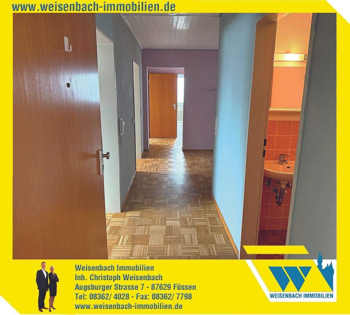 Immobilie in Pfronten - Sonnig gelegene 4-Zimmer-Wohnung in guter Wohnlage mit schönem Bergblick - Bild 3