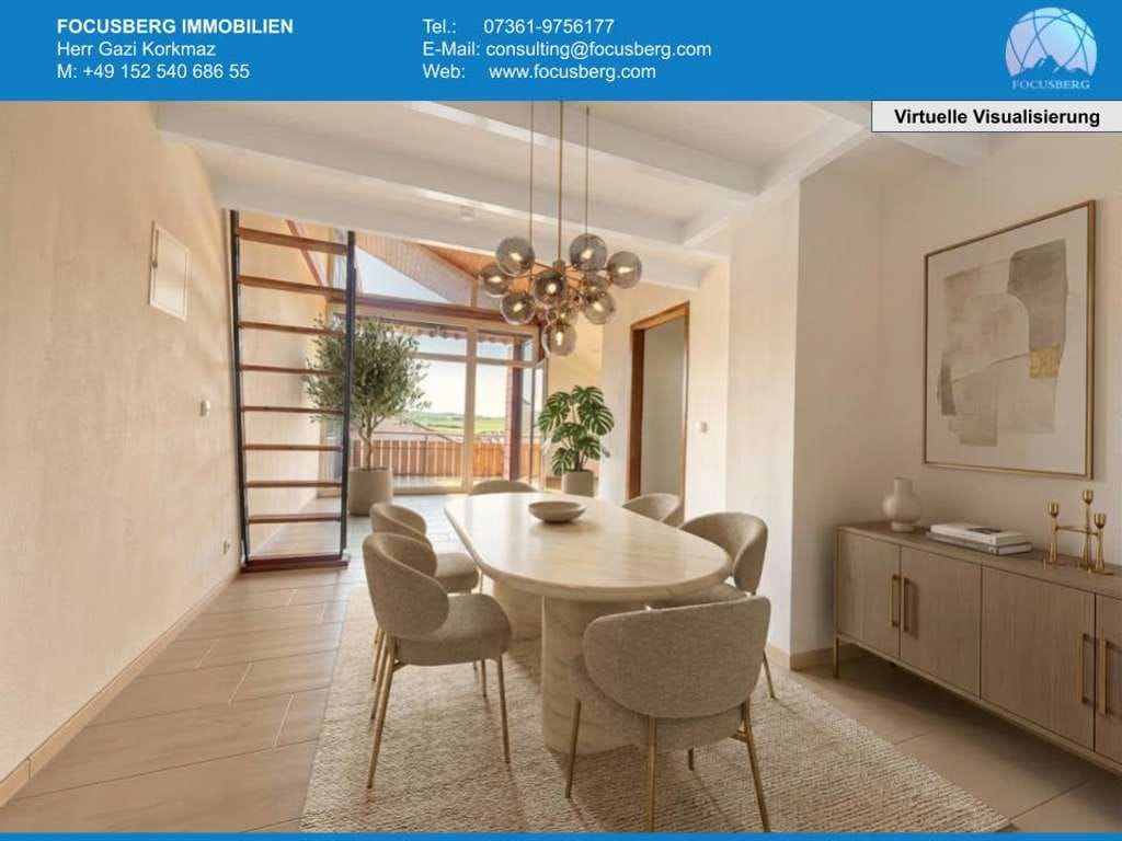 Immobilie in Eberdingen - WEITBLICK INS TAL VON EBERDINGEN - STILVOLLE DACHGESCHOSSWOHNUNG MIT EMPOREN UND ZWEI BALKONEN - Bild 3
