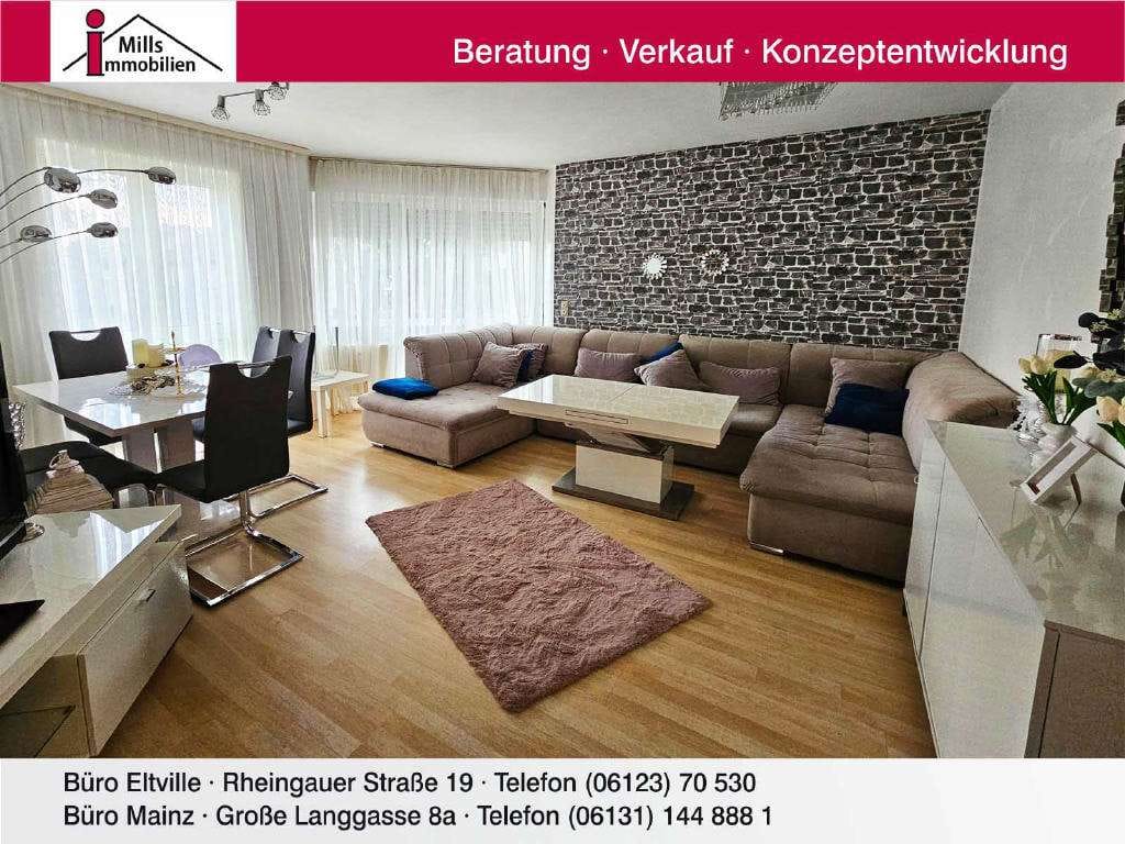 Immobilie in Eltville am Rhein - Schöne helle 3 ZKB-Wohnung mit Süd-Balkon - Bild 0
