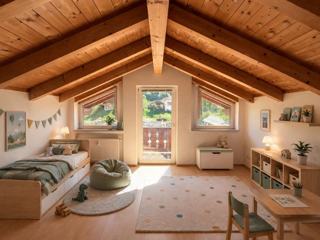 Immobilie in Wallgau - Maisonette-Dachgeschosswohnung mit Hauscharakter und Alpenblick. - Bild 4