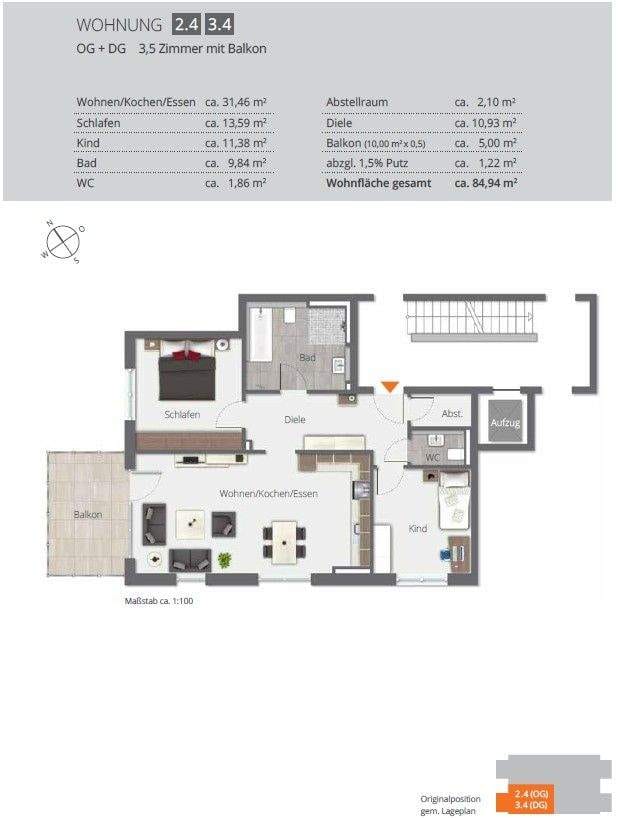 Immobilie in Hohentengen - 3,5-Zimmer Dachgeschoss-Wohnung in Hohentengen LEBENDIG | ÜBERZEUGEND | MODERN  - Bild 1