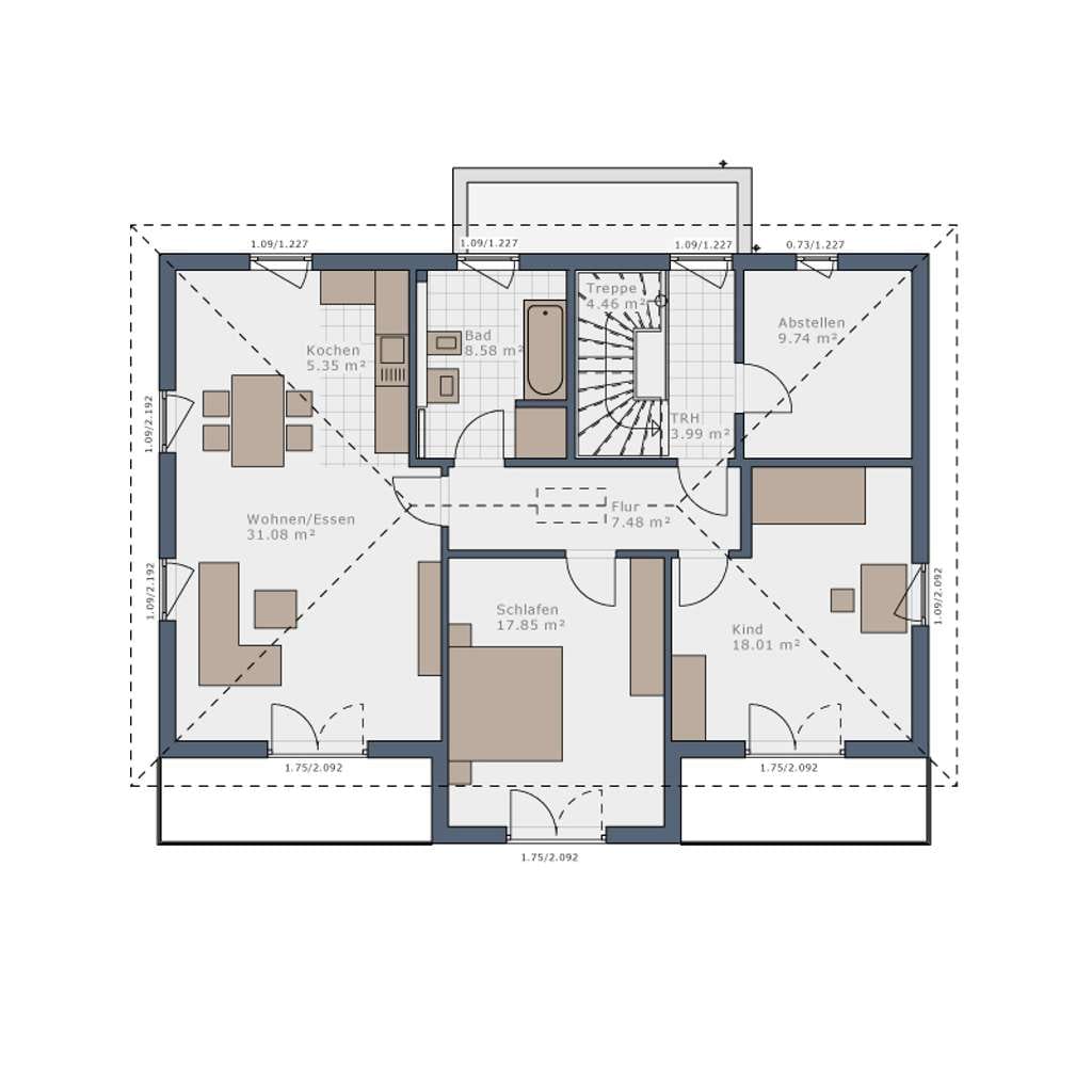 Immobilie in Geltendorf - Schlüsselfertiges Zweifamilienhaus mit 216 m² Wohnfläche in Walleshausen - Bild 3