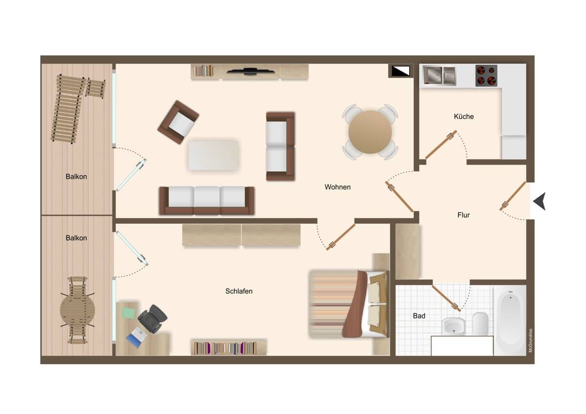 Immobilie in Gerbrunn - Hübsches Apartment mit Balkon und fantastischer Aussicht... - Bild 3