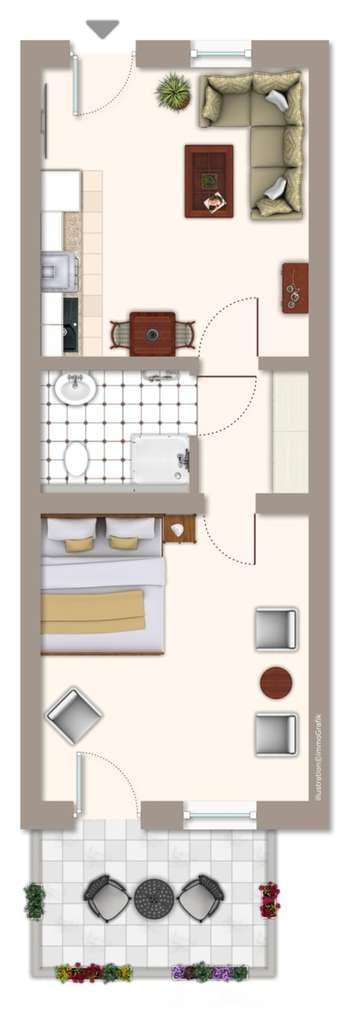 Immobilie in Mönchgut - Ostseebad Mönchgut, Thiessow: Voll möblierte 2-Zimmer-Ferienwohnung in Strandnähe, Stellplatz inkl.! - Bild 2