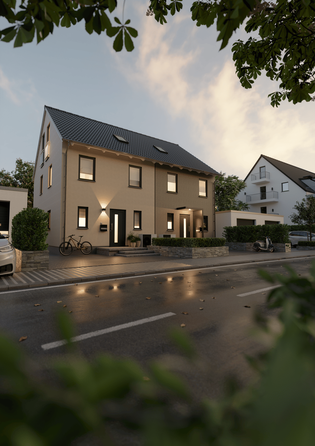 Immobilie in Hohenwart - Sie wohnen in Ihrer innovativen DHH mit Ihrer Familie auf einem schönen, sonnigen Grundstück in Hohenwart- auch für Kapitalanleger - Bild 1