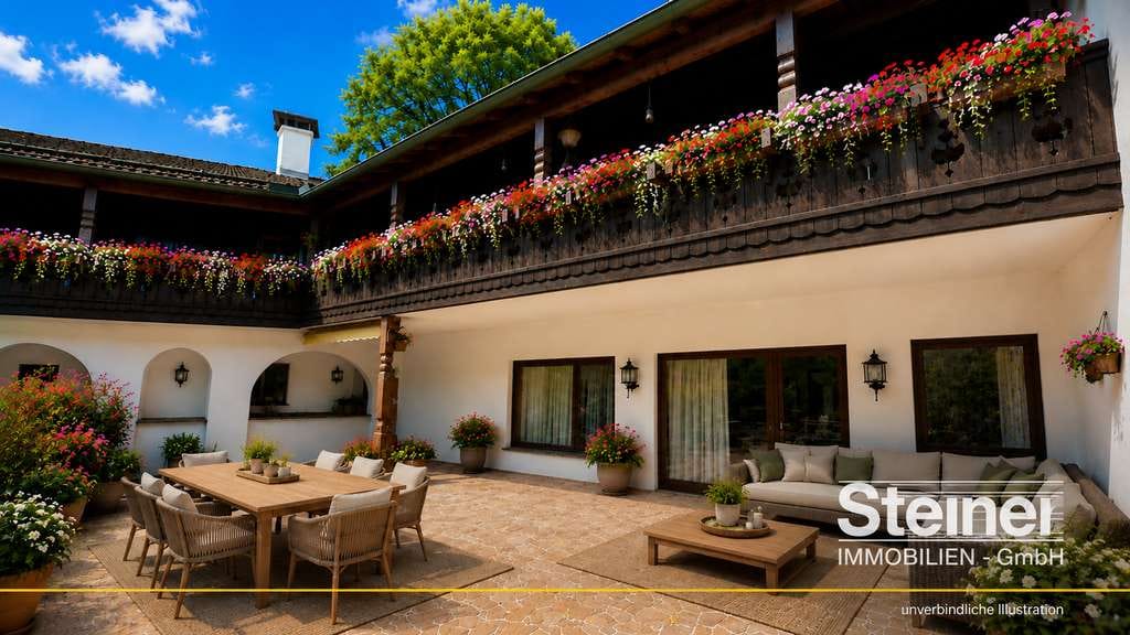 Immobilie in Grainau - Grainau: 3-Zimmer-Wohnung ca. 95 m², Terrasse 80 m², Küche, Keller, Duplex-Parker, naturverbunden - Bild 4