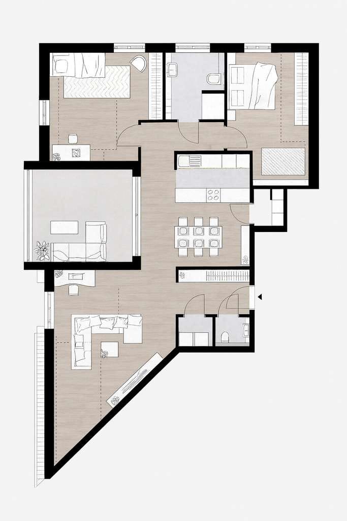 Immobilie in Palzem - Penthouse | Wohnung WE8 | Neubau von 2025 | ca. 115 m² Wohnfläche | Balkon | Stellplatz oder Garage - Bild 3