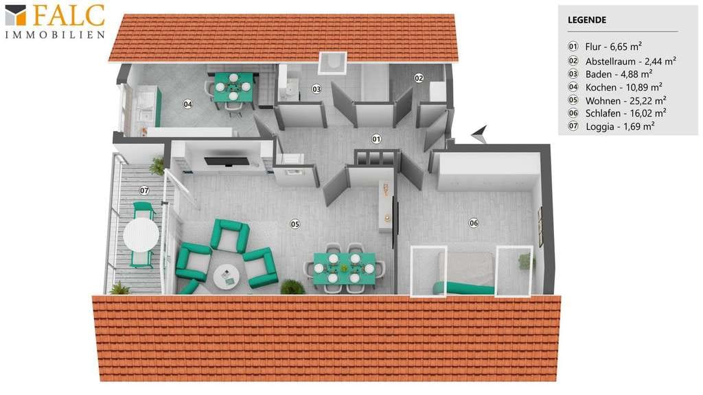 Immobilie in Wildeshausen - Dachgeschosswohnung in ruhiger Lage - ideal zur Eigennutzung oder Kapitalanlage in Wildeshausen - Bild 1