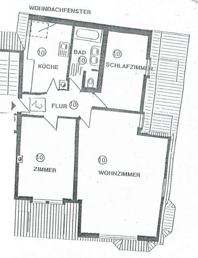 Immobilie in Auerbach/Vogtland - Helle 3-Raumwhg. (opt. 4 Raum) mit 2 Stpl. & Tageslichtbad in Auerbach/V.! - Bild 1
