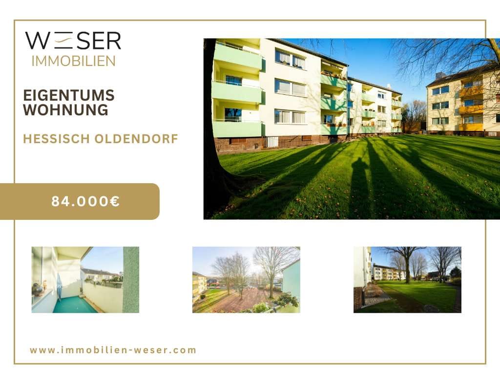 Immobilie in Hessisch Oldendorf - Sichere Kapitalanlage: Vermietete 3-Zimmer-Wohnung mit Landkreis als Mieter - Bild 0
