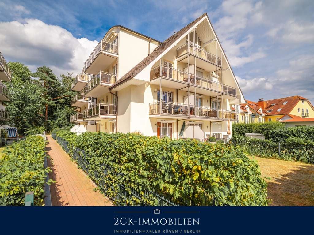 Immobilie in Baabe - 1. Strandreihe in Baabe: Möblierte 2-Zimmer-Ferienwohnung mit Süd-Balkon, Stellplatz & Meerblick! - Bild 0
