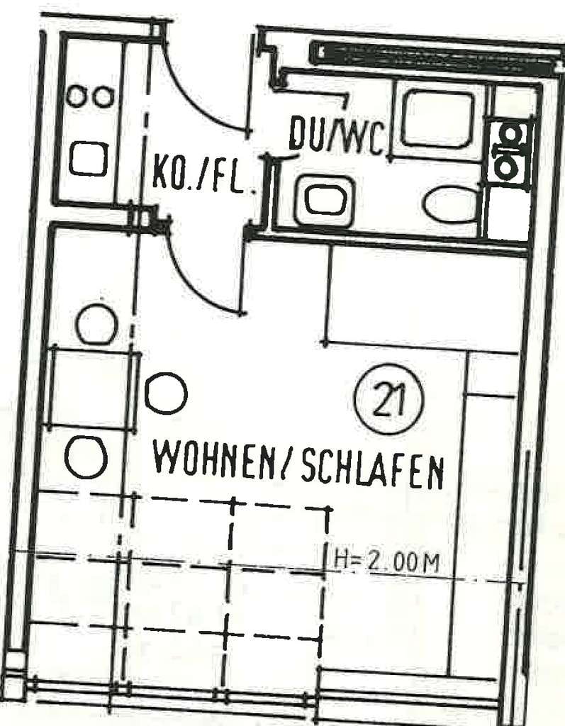 Immobilie in Sindelfingen - Zentrale Lage und S-Bahn/ Busbahnhof/Daimler vor der Tür - vermietetes 1 Zimmer Apartment mitten in  - Bild 4