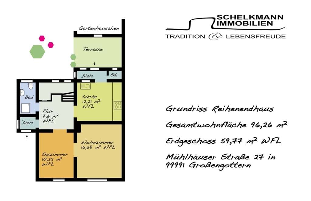 Immobilie in Unstrut-Hainich - ***Sommerangebotspreis*** Gemütliches Reihenendhaus mit entzückendem Garten - Bild 4