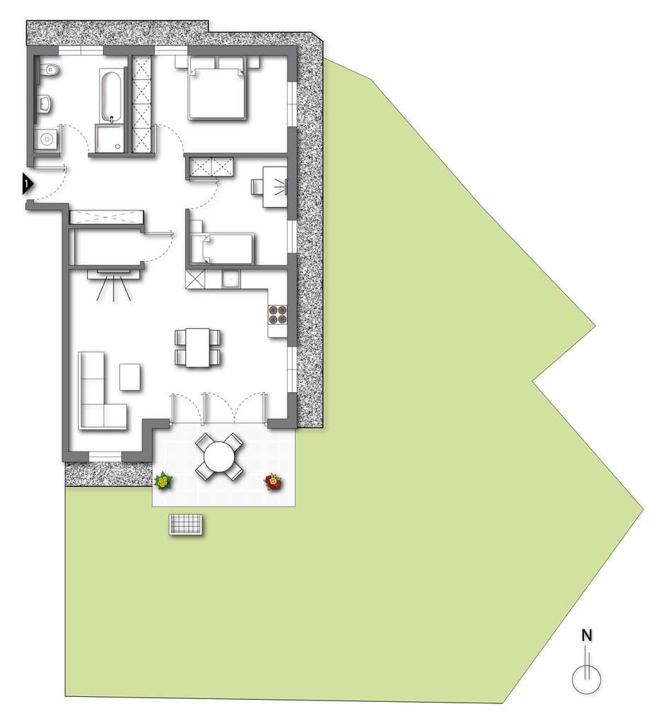 Immobilie in Ainring - *linde1* Ainring - Herrliche 3-Zimmer-Gartenwohnung - Bild 3