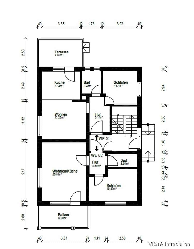 Immobilie in Bickenbach - 4-Parteienhaus in Bickenbach – solide Kapitalanlage mit Entwicklungspotenzial - Bild 1
