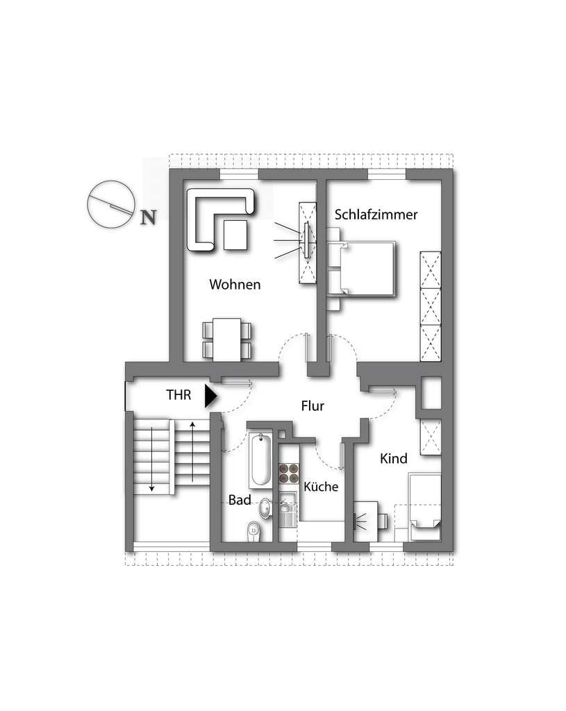 Immobilie in Freilassing - Provisionsfrei- Vermietete 3-Zimmer-Wohnung in Freilassing - Bild 4