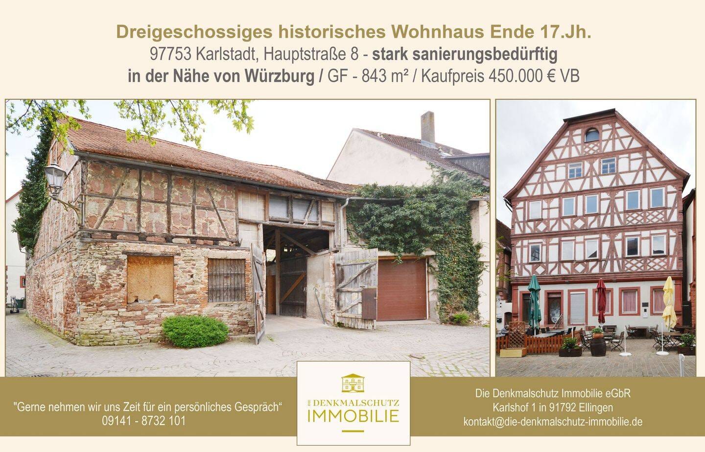Immobilie in Karlstadt - Dreigeschossiges historisches Wohnhaus - Bild 0