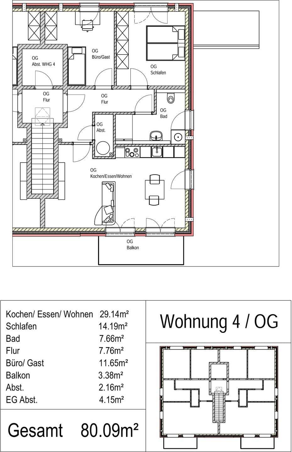 Immobilie in Hitzacker - Neubau-Eigentumswohnung im OG mit Balkon - zentral in Hitzacker & courtagefrei - Bild 3