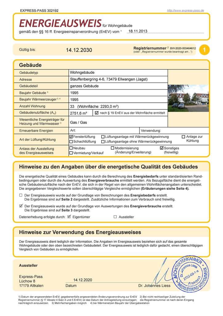 Immobilie in Ellwangen (Jagst) - Schöne 2 1/2 Zimmrwohnung zu verkaufen - Bild 1