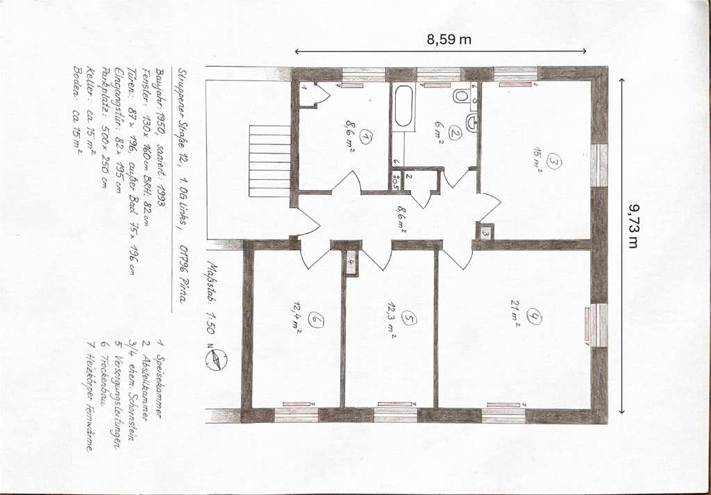 Immobilie in Pirna - 4 -Raum Wohnung mit Stellplatz in Pirna-Sonnenstein, bezugsfrei - Bild 4
