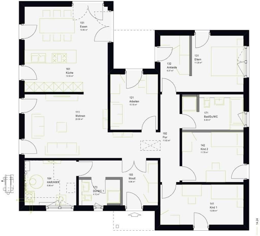Immobilie in Kruckow - großer Bungalow  NEU - Grundstück vorhanden - Bild 3