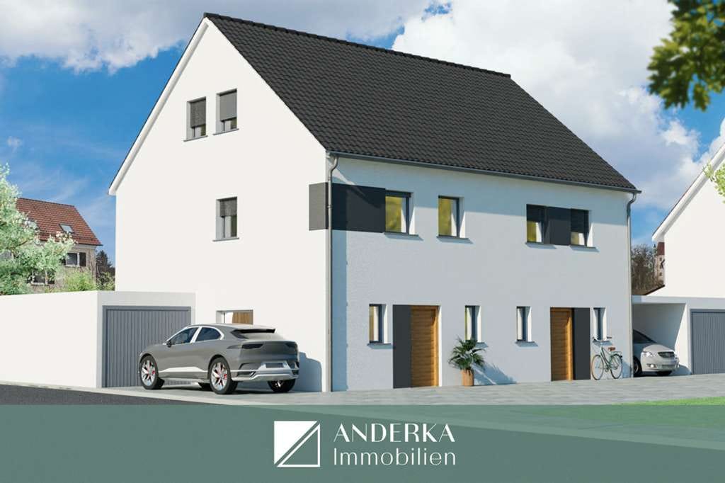 Immobilie in Haunsheim - Das perfekte Zuhause - Neubau-Doppelhaushälfte mit Keller im KFW-55-Standard in Haunsheim! - Bild 0