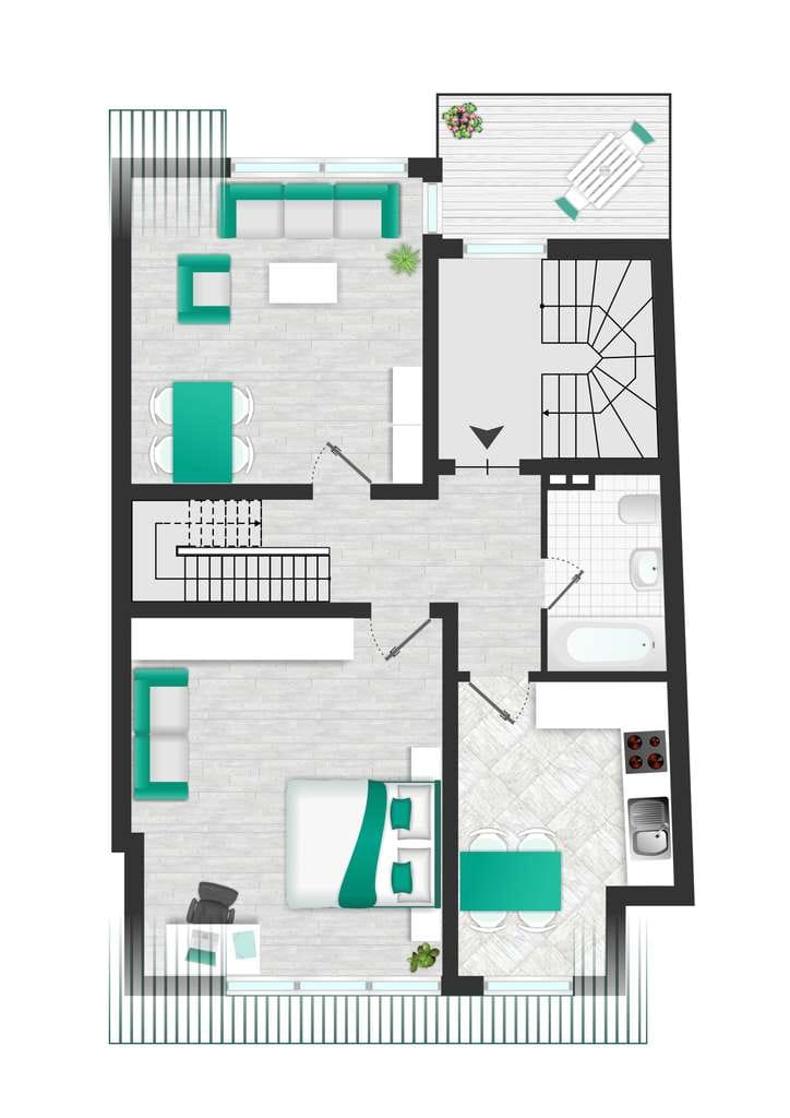 Immobilie in Neuffen - HELLE LICHTDURCHFLUTETE DACHGESCHOSS-MAISONETTEN WOHNUNG IM ORTSKEN VON NEUFFEN - frei - Bild 4