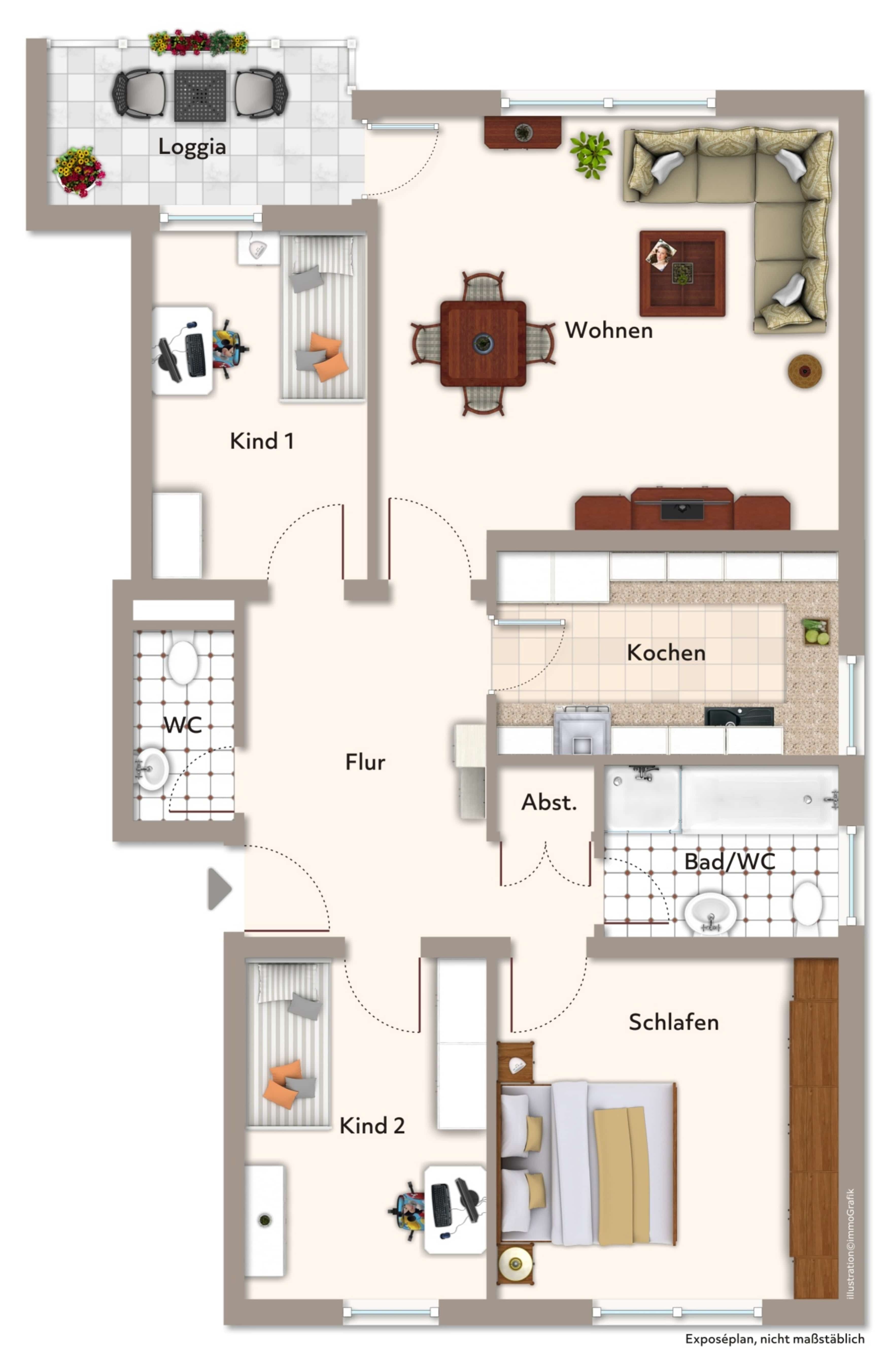 Immobilie in Uttenreuth - Große bezugsfreie Wohnung mit Garage und Carport...4-Zimmer-ETW in Uttenreuth - Bild 1