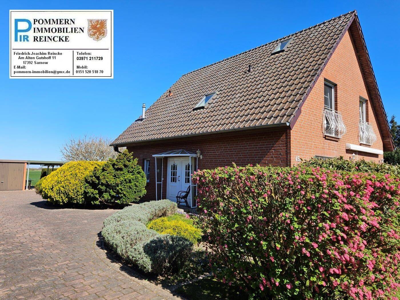 Immobilie in Butzow - Zwei km vor der Stadt! Haus, Hof mit Garten,Garagen u. Carport - Bild 3