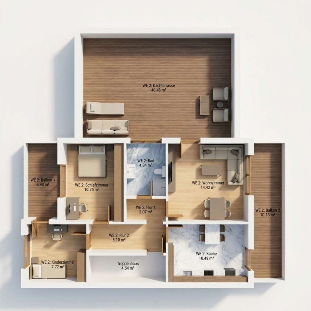 Immobilie in Bad Iburg - ‼️Top Lage von Bad Iburg 1 Haus - 5 Einheiten - freigestellter Renditetraum auf Erbbaurecht‼️ - Bild 2