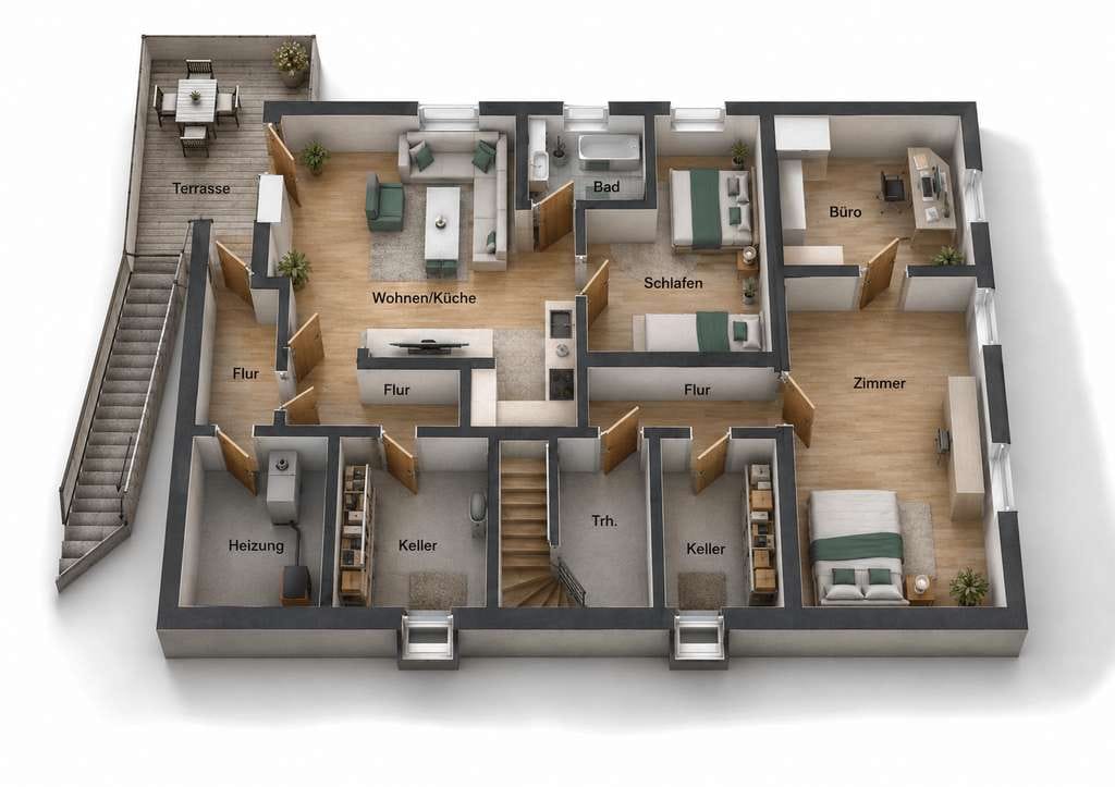Immobilie in Altensteig - Einfamilienhaus mit Einliegerwohnung, Weitblick & PV-Anlage in Altensteig-Berneck - Bild 4