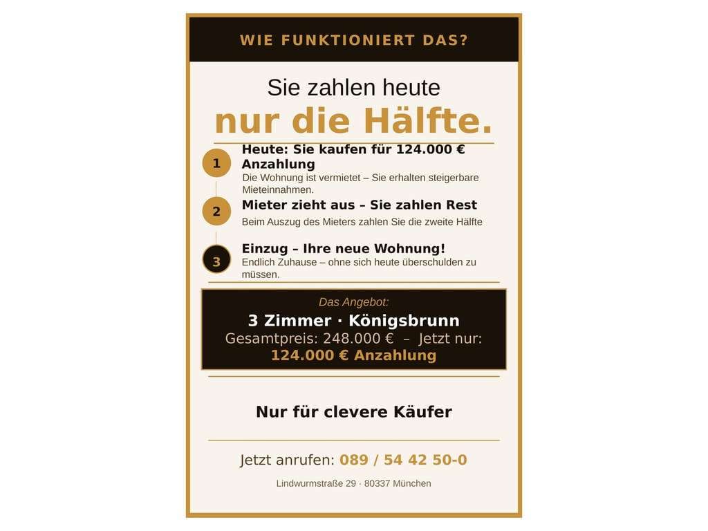 Immobilie in Königsbrunn - +KÖNIGSBRUNN+ Helle 3-Zi.-Wohnung,  72 qm, Balkon, 5.OG, ruhig,  € 3.300.--/qm - Bild 3