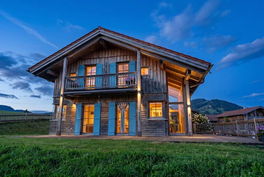 Immobilie in Saulgrub - Traumhaftes Vollholz-Landhaus im Chaletstil: Alpines Wohnen mit atemberaubendem Bergblick in Altenau - Bild 0