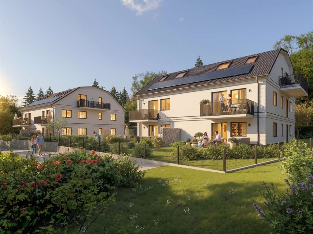 Immobilie in Windach - Ihr neues Zuhause für gemeinsame Zukunftspläne in Windach - 3,5-Zimmerwohnung in KfW40 QNG Bauweise - Bild 0