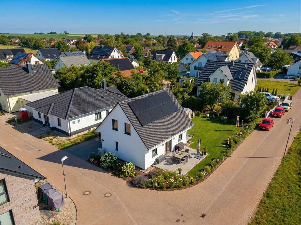 Immobilie in Uelversheim - Neubau ohne Bauphase – stilvolles Einfamilienhaus (KfW 40 QNG) auf großzügigem Eckgrundstück - Bild 0