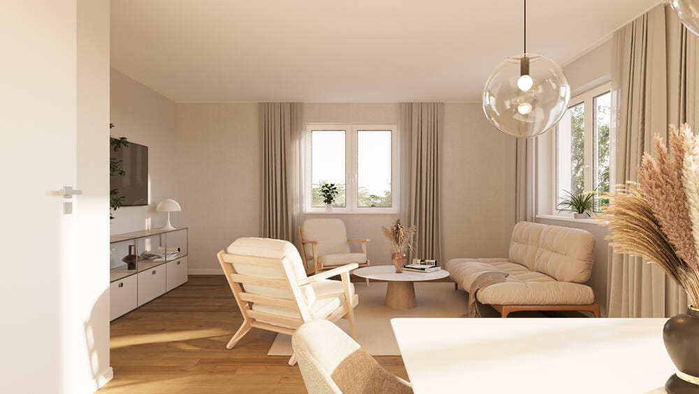 Immobilie in Neukirchen bei Sulzbach-Rosenberg - Neubau: KfW-40 - 3 Zimmerwohnung im 1. OG mit Balkon, Garage und Aufzug in Neukirchen - Bild 2