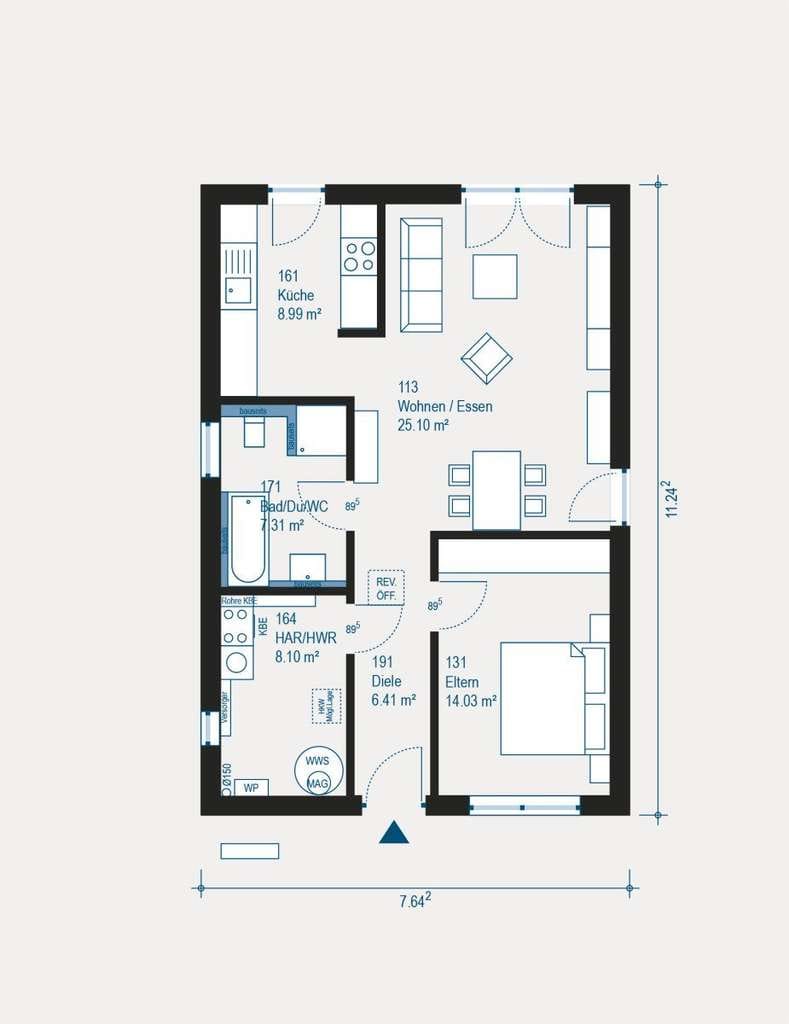 Immobilie in Jettenbach - Genießen Sie barrierefreies Wohnen - der Bungalow Lifetime 6 neu gedacht - Bild 1