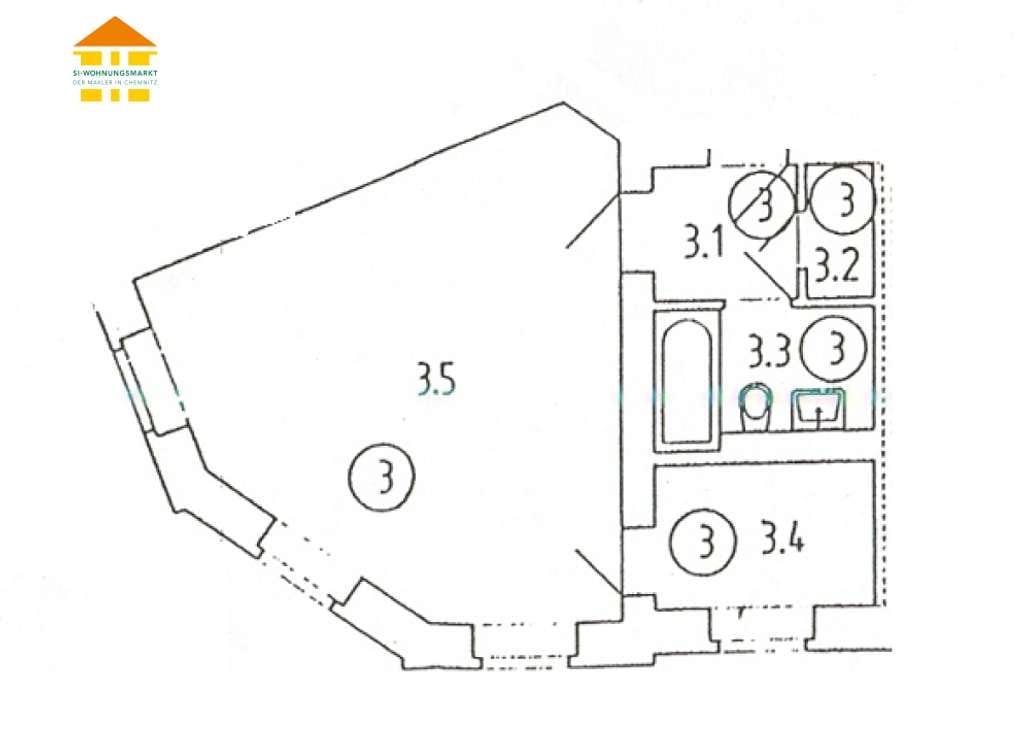 Immobilie in Chemnitz - Zentrale Kapitalanlage! Vermietete 2-Raum-Wohnung in Chemnitz! - Bild 1