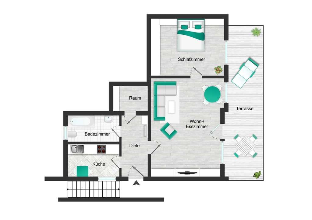 Immobilie in Bad Breisig - Kapitalanlage mit stabilem Mietverhältnis – 2-Zimmer-Souterrainwohnung in Bad Breisig - Bild 2