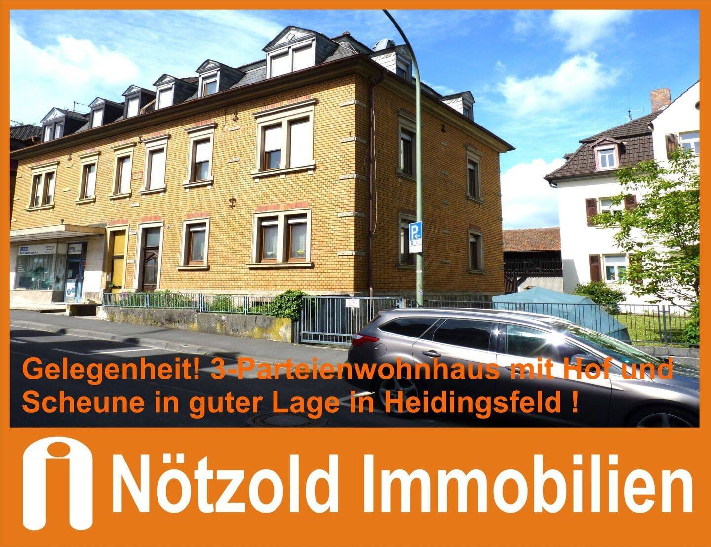 Immobilie in Würzburg - Doppelhaushälfte mit 3 Wohnungen, kleiner Gartenbereich, Hof und Scheune in Heidingsfeld  - Bild 0