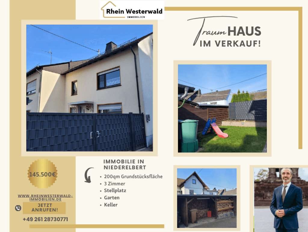 Immobilie in Niederelbert - Charmante Doppelhaushälfte in ruhiger Lage von Niederelbert - Bild 1