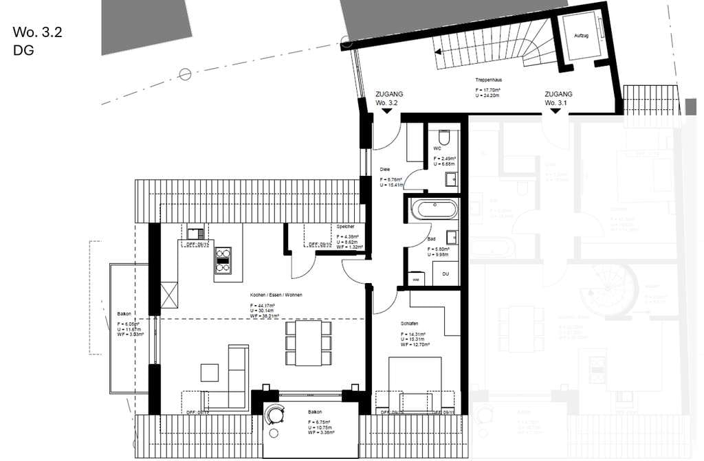 Immobilie in Oberwolfach - Helle 2-Zimmer Dachgeschosswohnung mit Aufzug in Wolfach - Bild 1