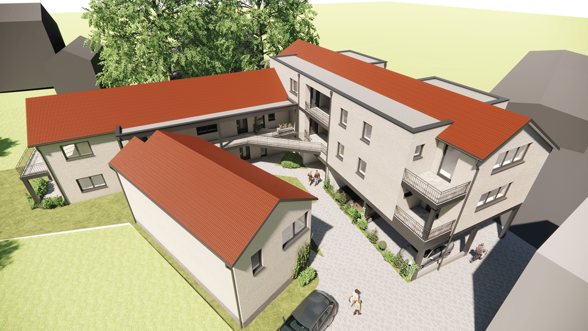 Immobilie in Laufach - Neubau! 3-Zimmerwohnung mit Balkon, PV-Anlage, Gemeinschaftsgarten und überdachtem Abstellplatz. - Bild 2
