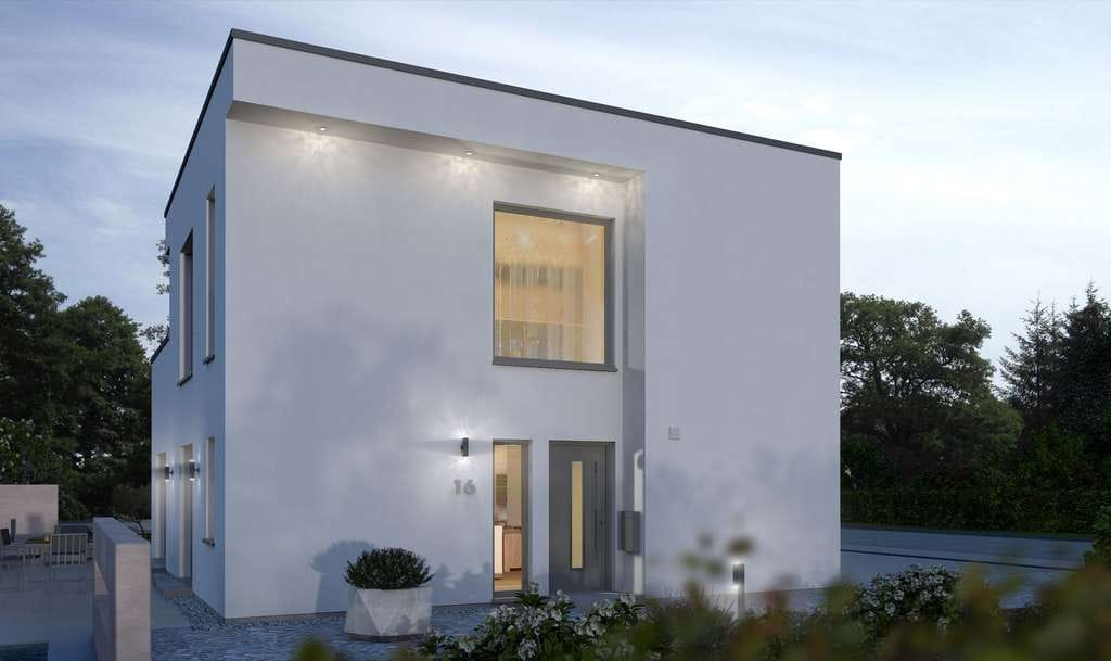 Immobilie in Dornburg - Exklusive OKAL-Flachdachvilla - Malervorbereitet inkl. Erbbaugrundstück - Bild 1