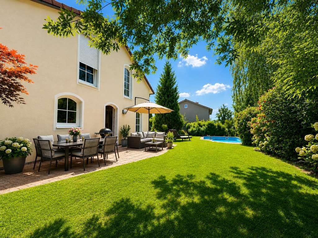 Immobilie in Erdweg - Sonniges Einfamilienhaus auf parkähnlichem Grundstück, Terr, Balk, Pool, Stellpl und Doppelgarage - Bild 1