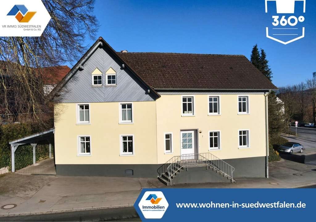 Immobilie in Balve - VR IMMO: Aus Gaststätte wird Wohnhaus – Solides Zweifamilienhaus nach kompletter Sanierung. - Bild 0