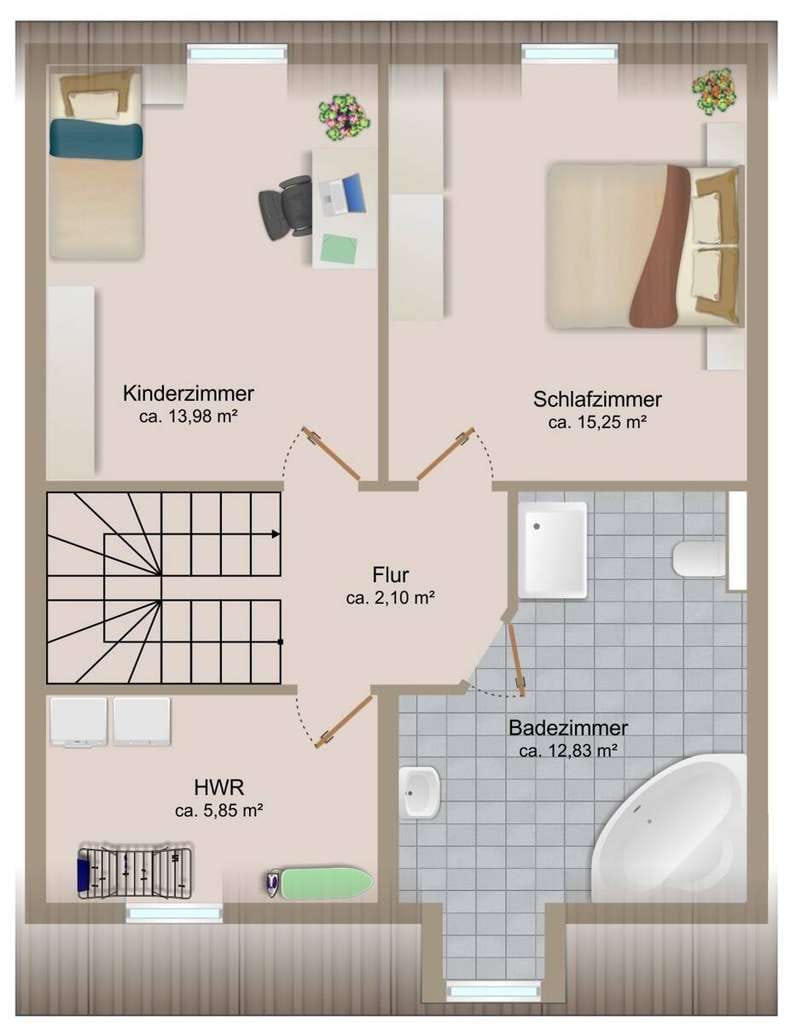 Immobilie in Sandersdorf-Brehna - Leben in Zscherndorf – familienfreundliches Reihenmittelhaus mit Terrasse, Garten und Garage - Bild 4